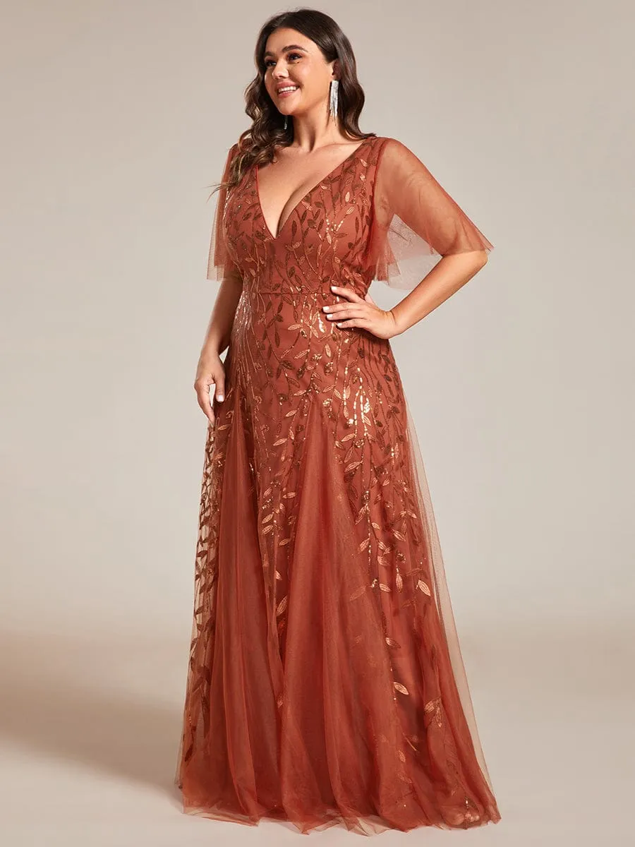 Plus Size Floor Length Formal Evening Gowns for Weddings