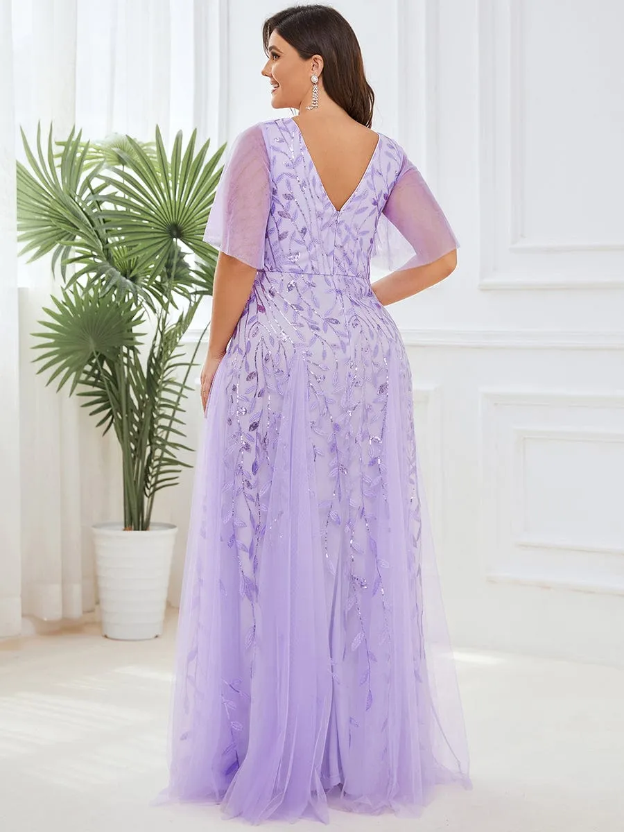 Plus Size Floor Length Formal Evening Gowns for Weddings