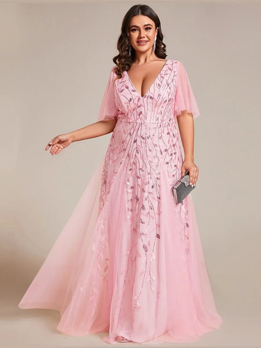 Plus Size Floor Length Formal Evening Gowns for Weddings