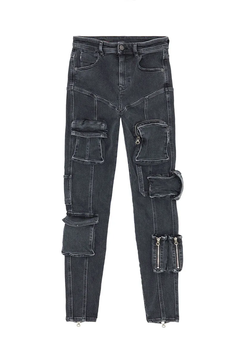 PM0344 Cargo Style Stretch Jeans