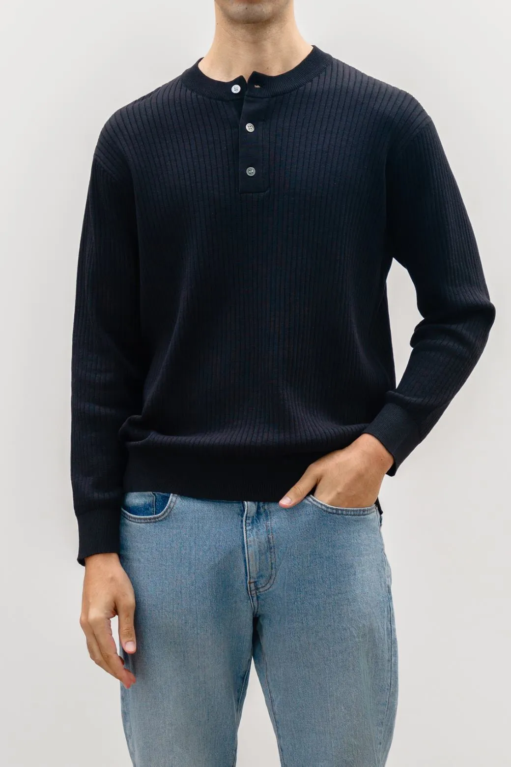 RIBBED HENLEY