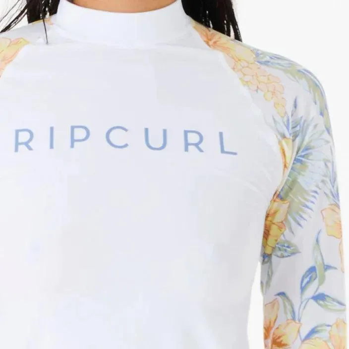 Rip Curl Always Summer Long Sleeve UV Tee White Rash Vest