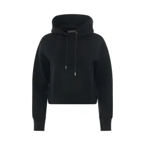 S Studs Sponge Sweat Hoodie in Black