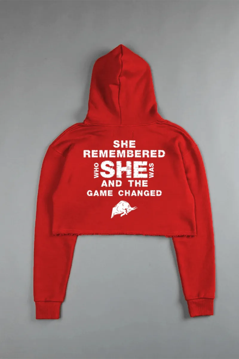 She Remembered Who She Was (CROPPED) HOODIE