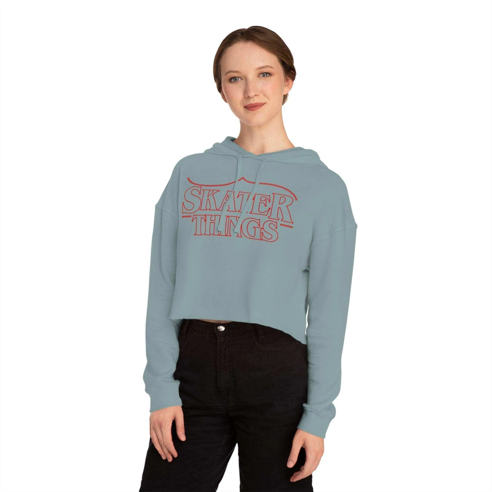 Skater Things Women’s Cropped Hooded Sweatshirt