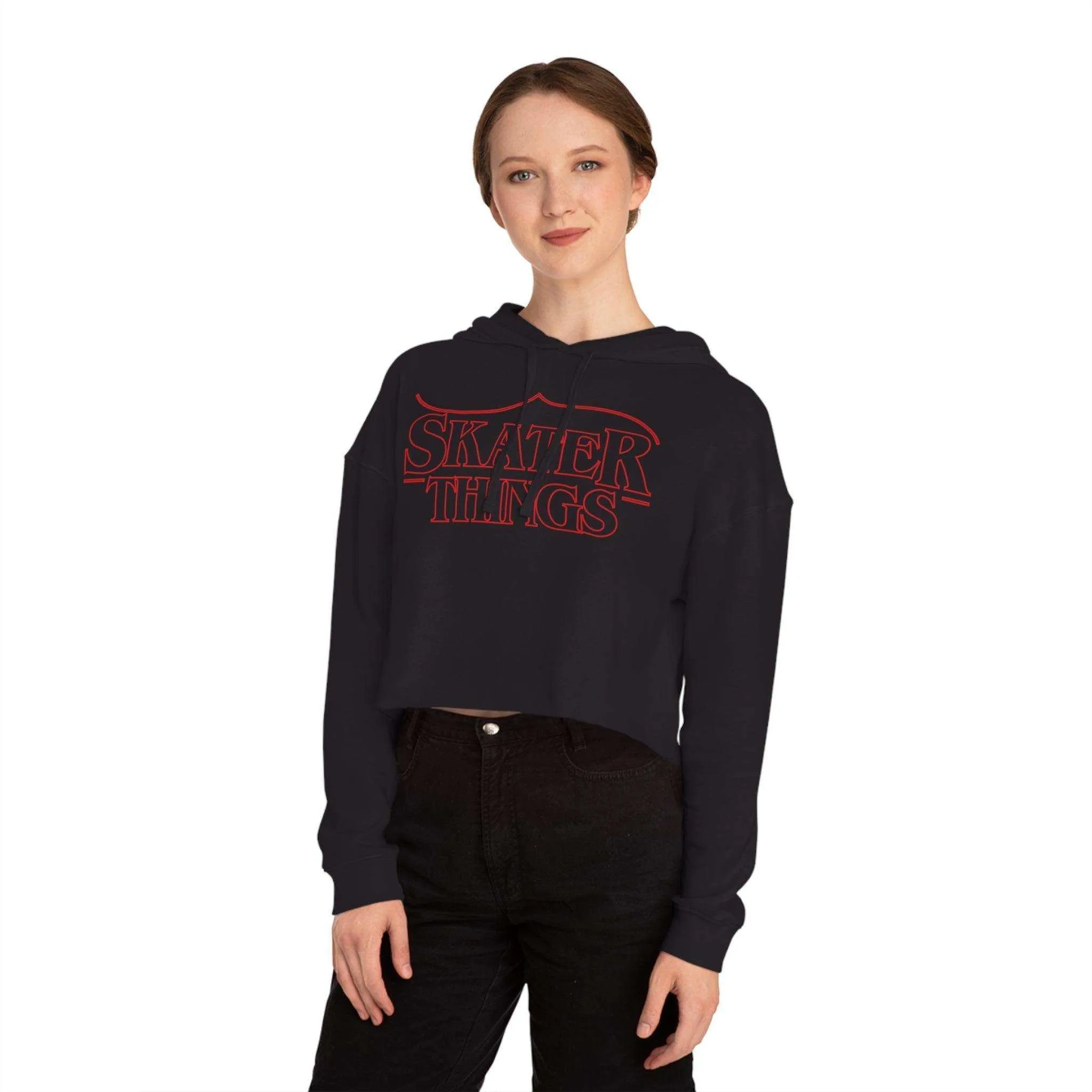 Skater Things Women’s Cropped Hooded Sweatshirt