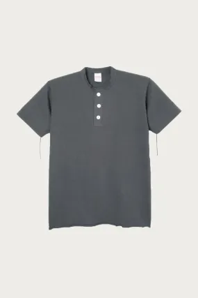 S/S Henley - Charcoal