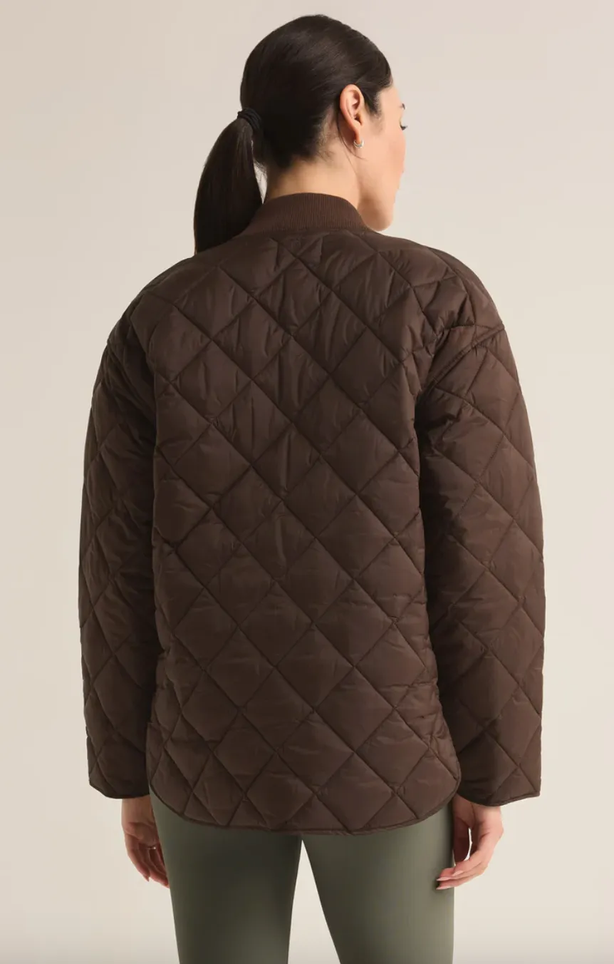 sunrise quilted bomber jacket