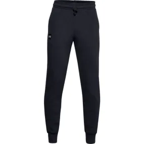 UNDER ARMOUR KIDS RIVAL FLEECE BLACK JOGGING PANTS