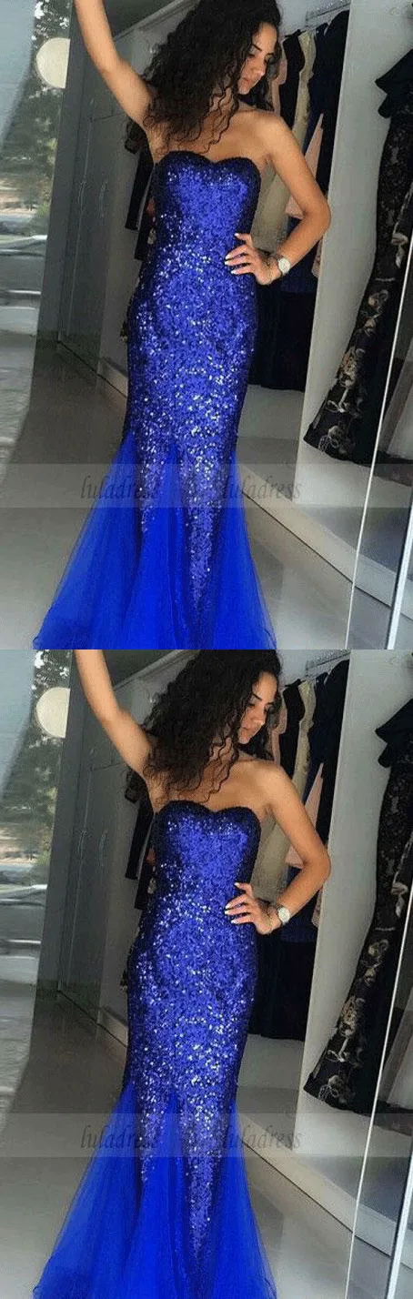 unique mermaid prom dresses with sequins, modest sweetheart evening dresses