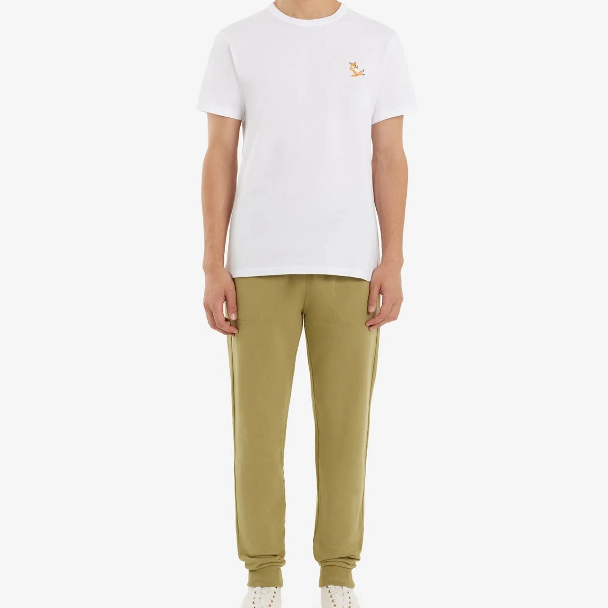 Unisex Chillax Fox Patch Classic Jog Pants - Light Khaki