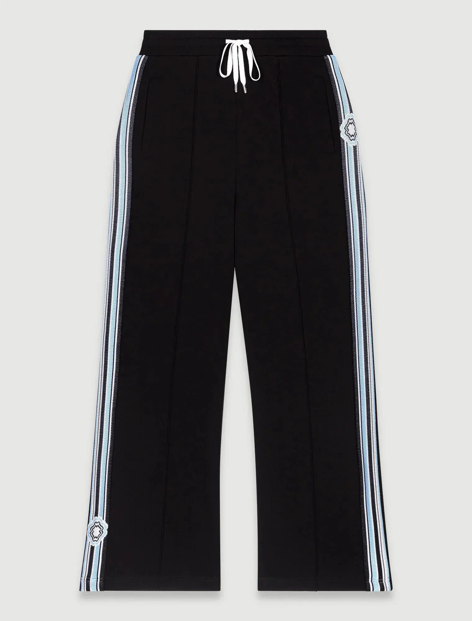 Wide-leg striped jogging bottoms