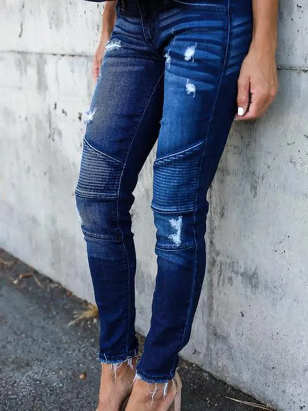 Women's Biker Skinny Jeans